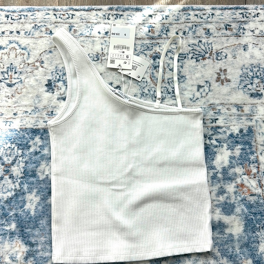 Zara One Shoulder Crop Top
